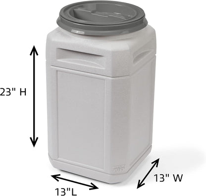 Mighty Tuff 13 gallon dog food container with twist lid
