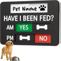 EliteSign pet feeding reminder tracker chart front view showing the built-in custom name slot.