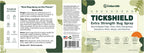 Cedarcide Tickshield natural insect repellent bottle label