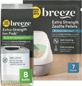 Purina Tidy Cats Breeze Extra Strength Refill Bundle front view showing pellets and pads