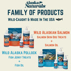 Nutritional information label on Alaska Naturals wild salmon oil bottle