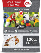 Hagen Hari Tropimix 1.8 kg packaging back view with feeding guidelines