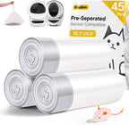 180 Pack Cat Litter Box Robot 5/4/3 Waste Bags,Transparent, Self Cleaning Litter Box Liners Bags for Most Automatic Cat Litter BoxesPre-Separated, Heavy Duty, 9-11 Gallon Capacity - Image 10