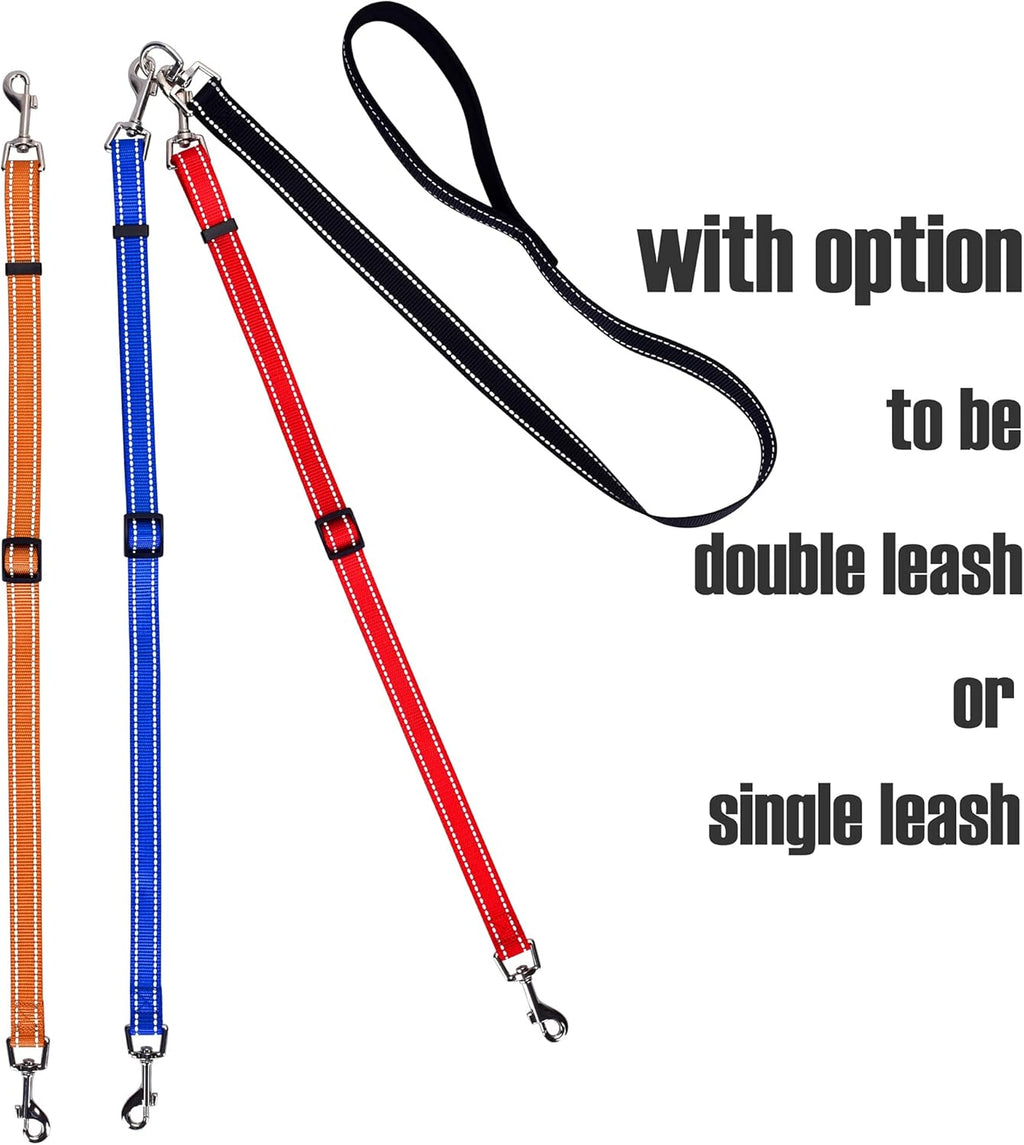 Close-up of the soft padded handle on the MoSANY triple pet lead for comfortable grip.
