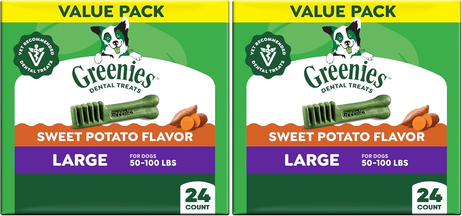 Greenies Dog Treats, Veterinarian-Recommended Natural Dental Dog Treats, Large Size, Variety Pack Flavor, (3) 12 oz. Packs, 24 Count - Image 13