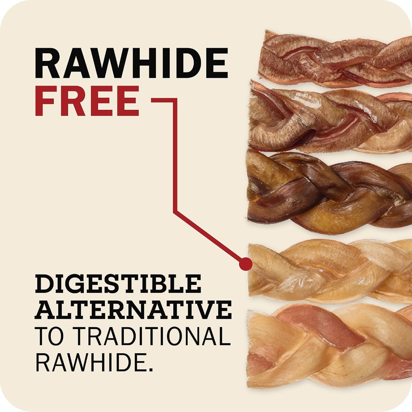 Redbarn Pet Products All Natural 5"-8" Braided Bully Sticks for Small & Large Dogs - Healthy Long Lasting Beef Chews Variety Party Pack - Single Ingredient Low Odor Rawhide Free - 8 oz Bag - Image 9
