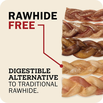 Redbarn Pet Products All Natural 5"-8" Braided Bully Sticks for Small & Large Dogs - Healthy Long Lasting Beef Chews Variety Party Pack - Single Ingredient Low Odor Rawhide Free - 8 oz Bag - Image 9