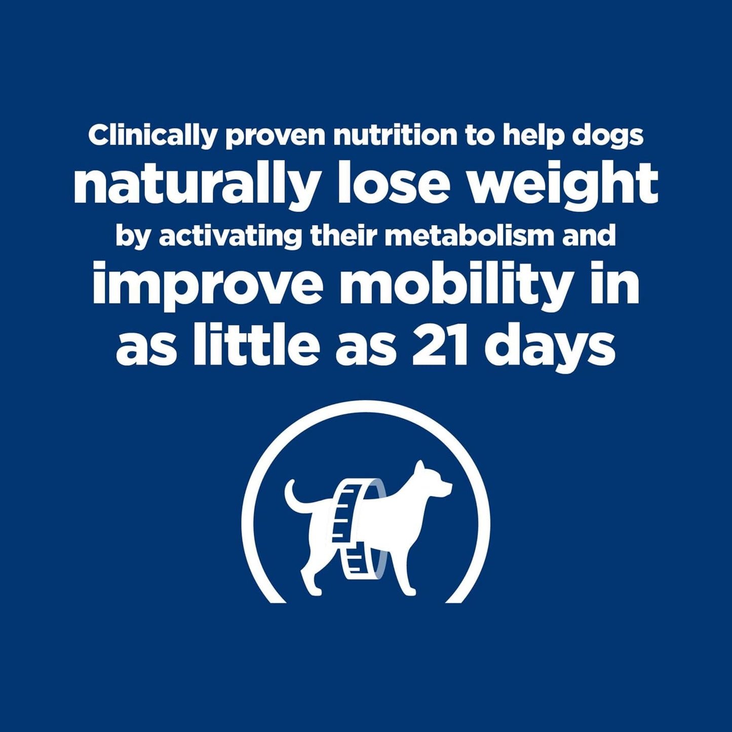 Veterinary diet chicken flavor dog food for obesity management