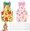 ECNHIVE reusable bird diaper front view with fruit pattern