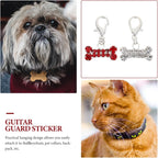 Detailed view of rhinestone bone dog collar charm