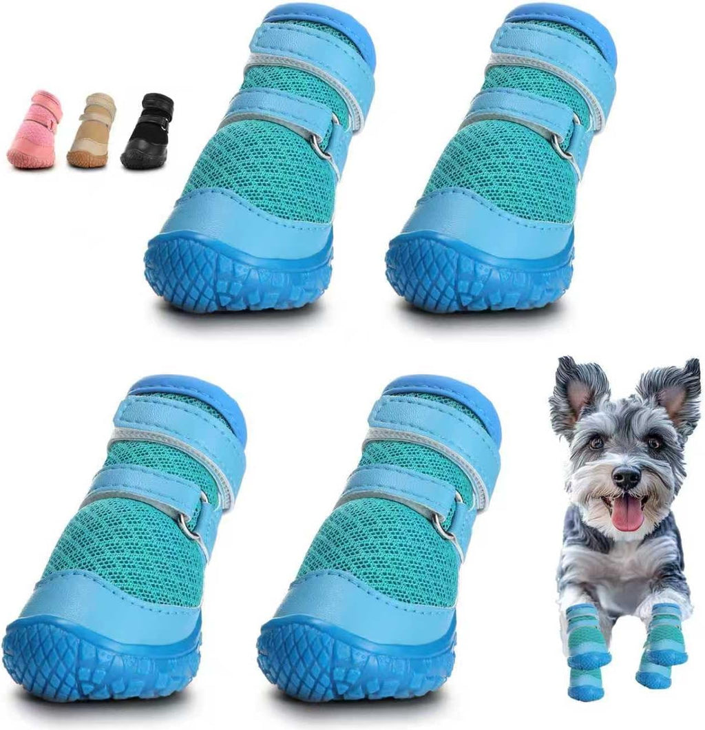 Hcpet dog shoes for small dogs blue front view