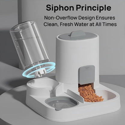 Nastella automatic pet feeder and water dispenser close up view siphon filter bowl