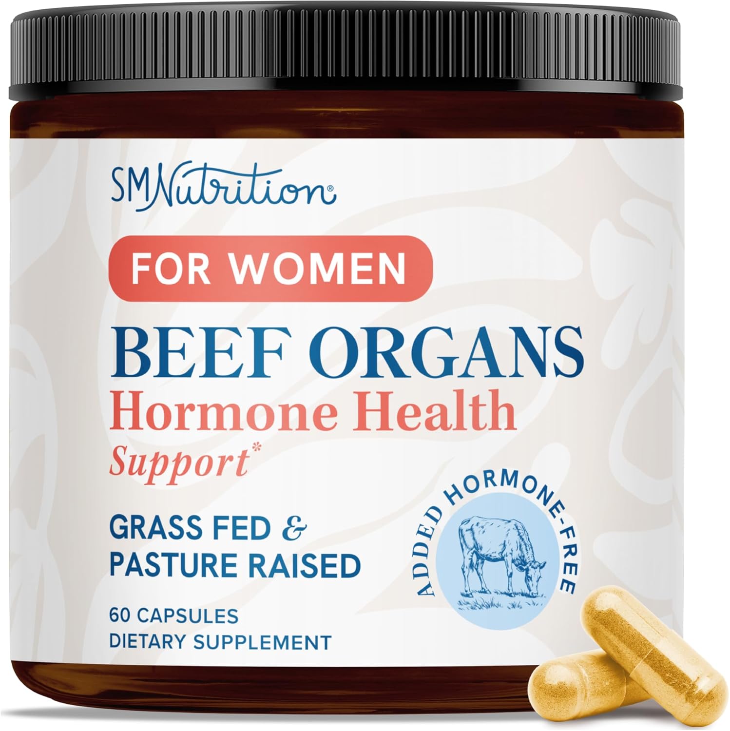SMNutrition Women’s Beef Organ Supplement front view bottle