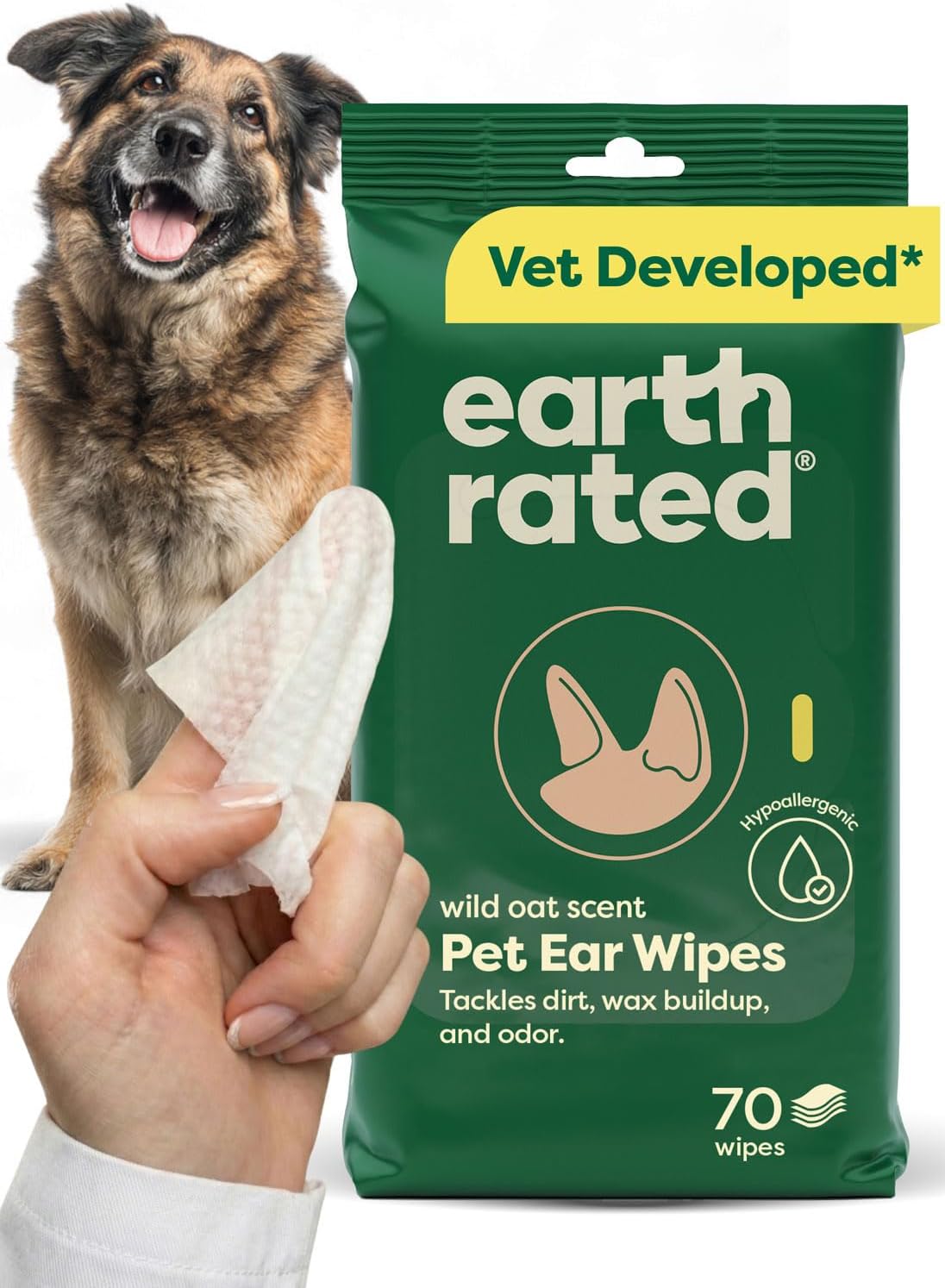 Earth Rated Pet Wipes for Dogs and Cats, Hypoallergenic, 3-in-1 Cleaning, Deodorizing and Hydrating, for Grooming Paws, Body and Butt, Unscented, 100 Count - Image 11