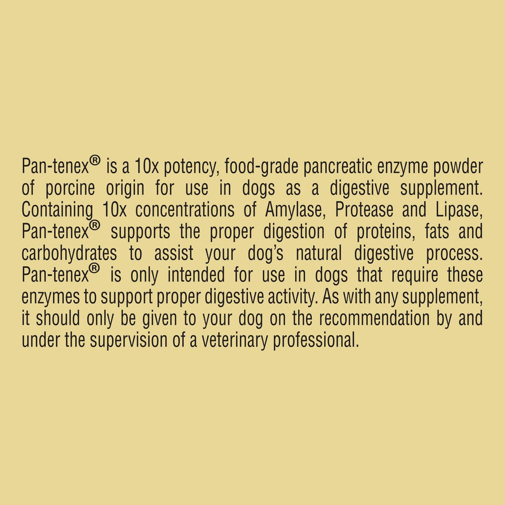 Pan-tenex 10x Digestive Enzymes 250 grams jar side profile