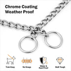 TagME slip training collar for small dogs laid out flat to show the ring assembly.