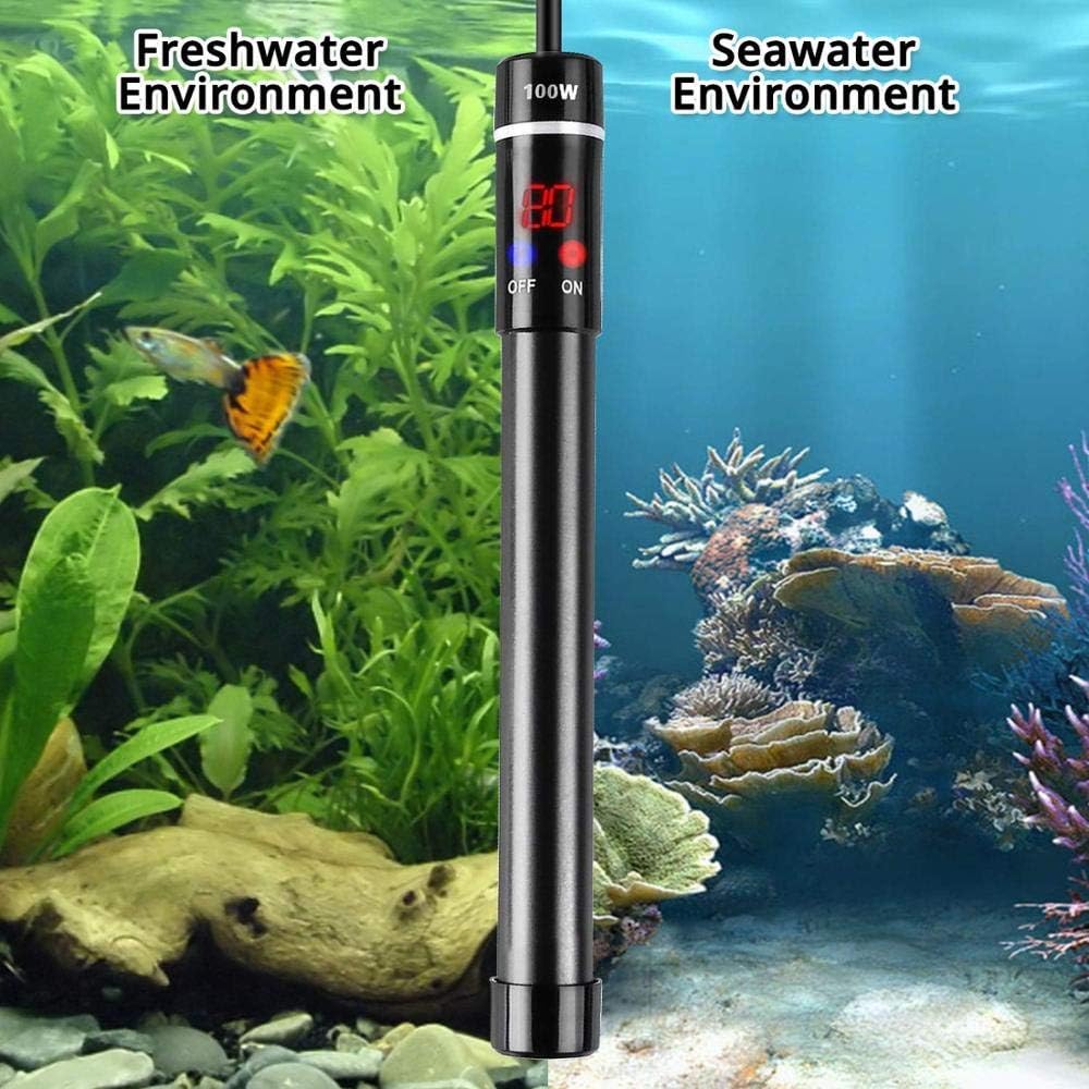 MQ titanium alloy 500w submersible aquarium heater front view