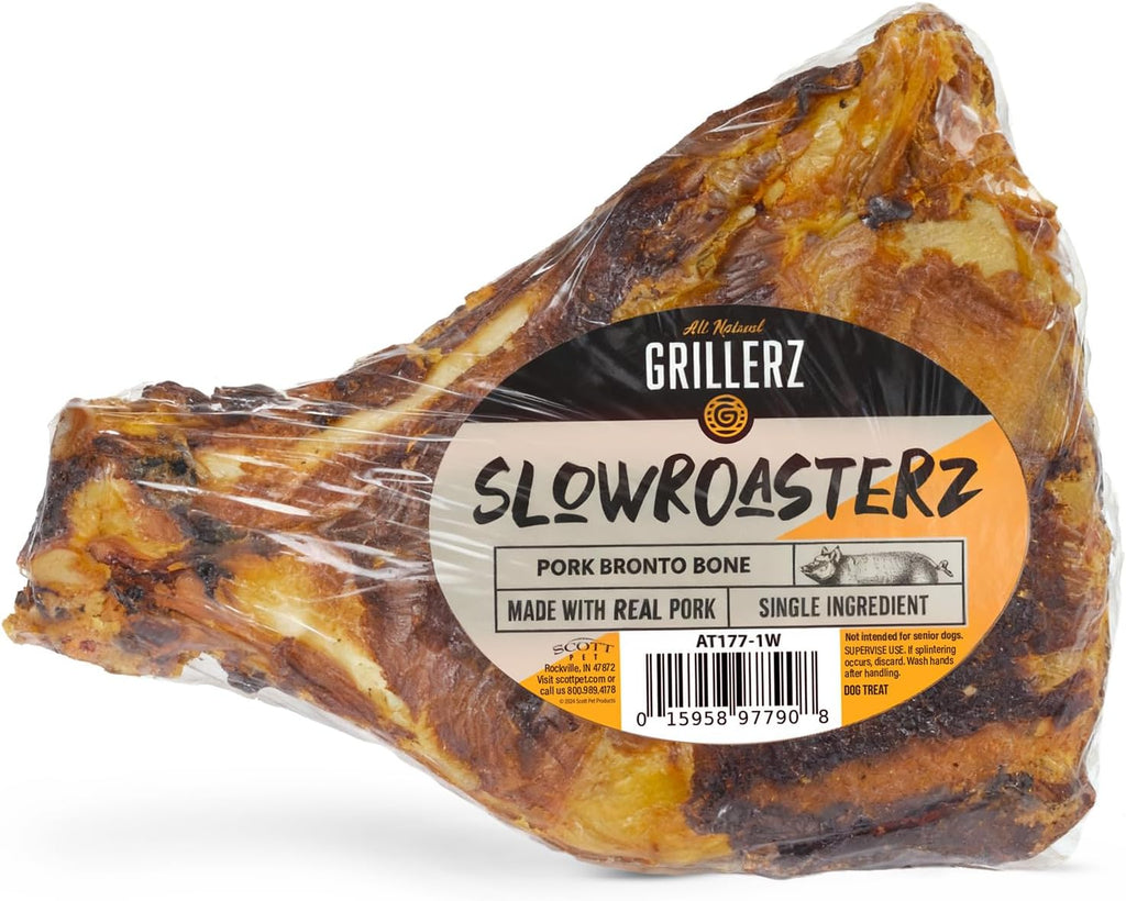 Close up of Grillerz wrapped pork femur bone texture