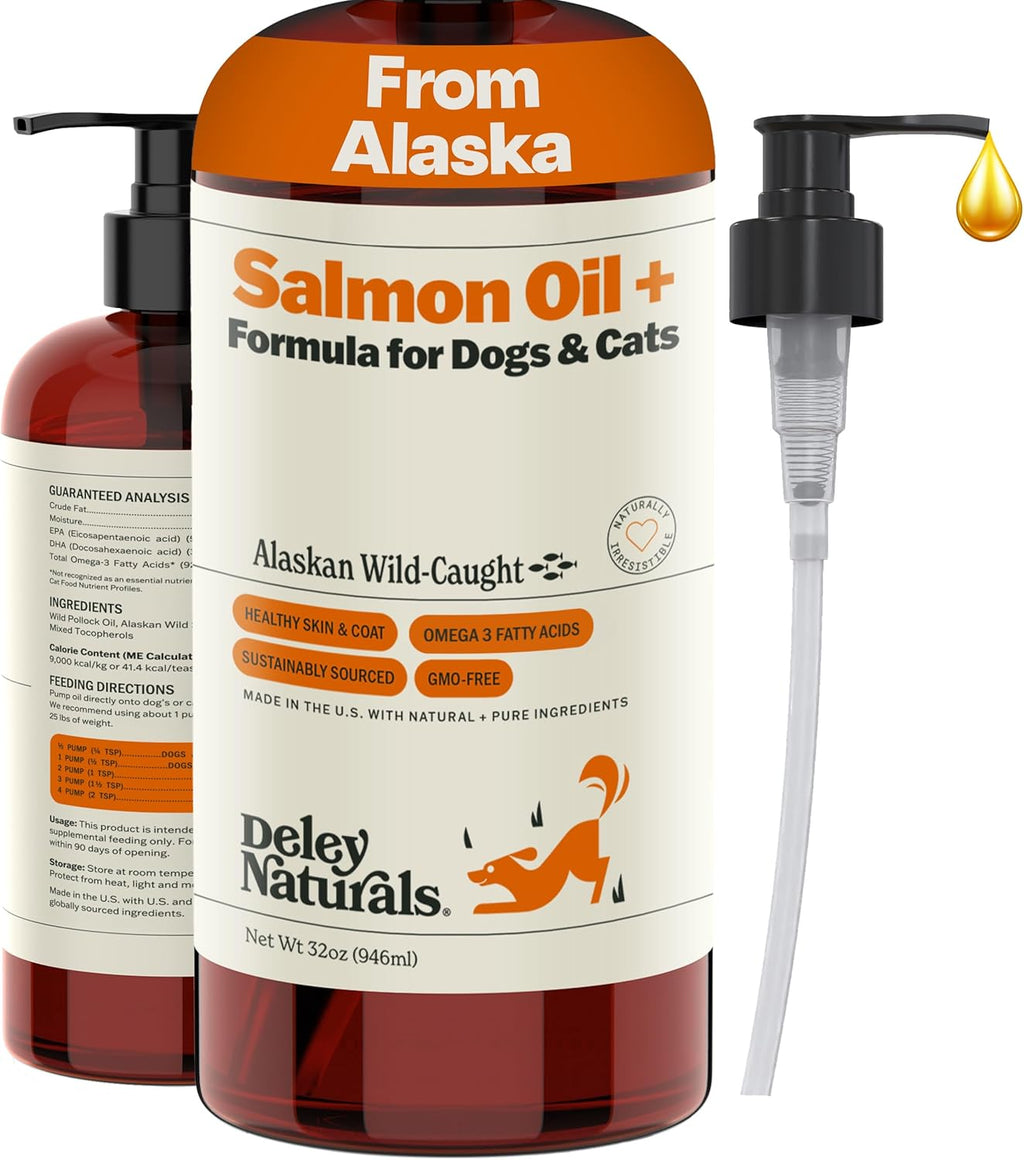 Deley Naturals Fish Oil for Dogs - Itch Relief for Dogs with Omega 3 6 9 for Skin, Joints, Heart and Brain Health - Icelandic Omega 3 Fish Oil for Dogs Skin Irritation - 32oz Omega Oil Made in USA - Image 12