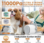 FIXR dog hair vacuum electric clippers with four guide combs for length adjustment
