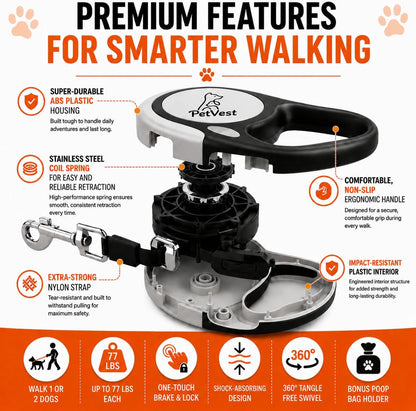 PetVest dog leash packaging and included components