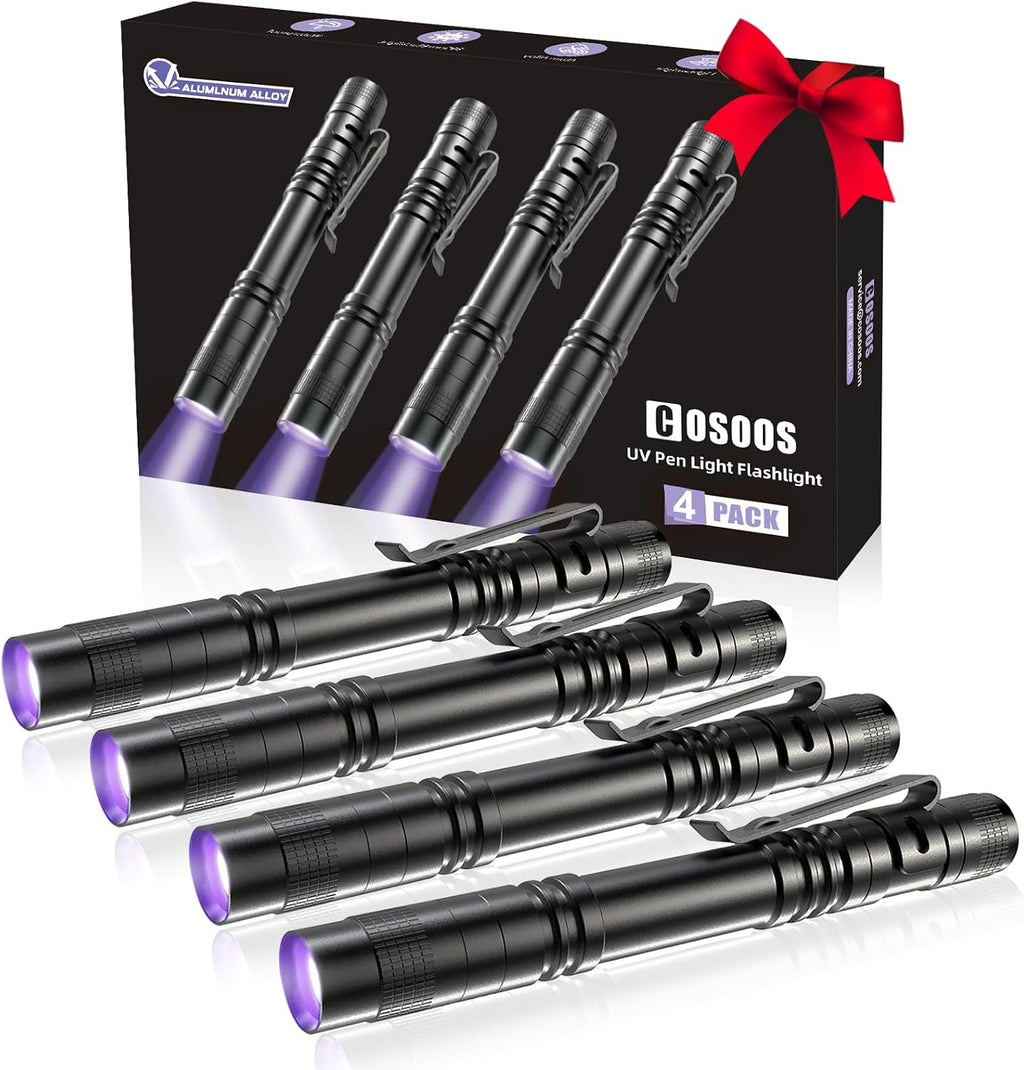COSOOS 2 UV Black Light Flashlight, 2 Pack 395nm Mini Pen Light with Clip, Waterproof Ultraviolet Flashlight for Leak, Pet Urine, Scorpion, Hotel Inspection, Dry Stain and Bed Bug. - Image 11