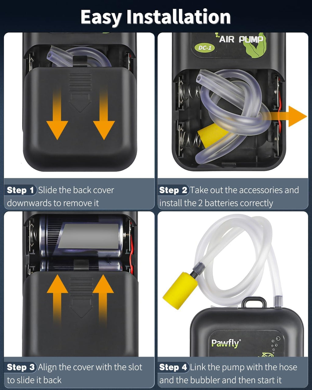 Pawfly battery operated pump with metal clip attachment