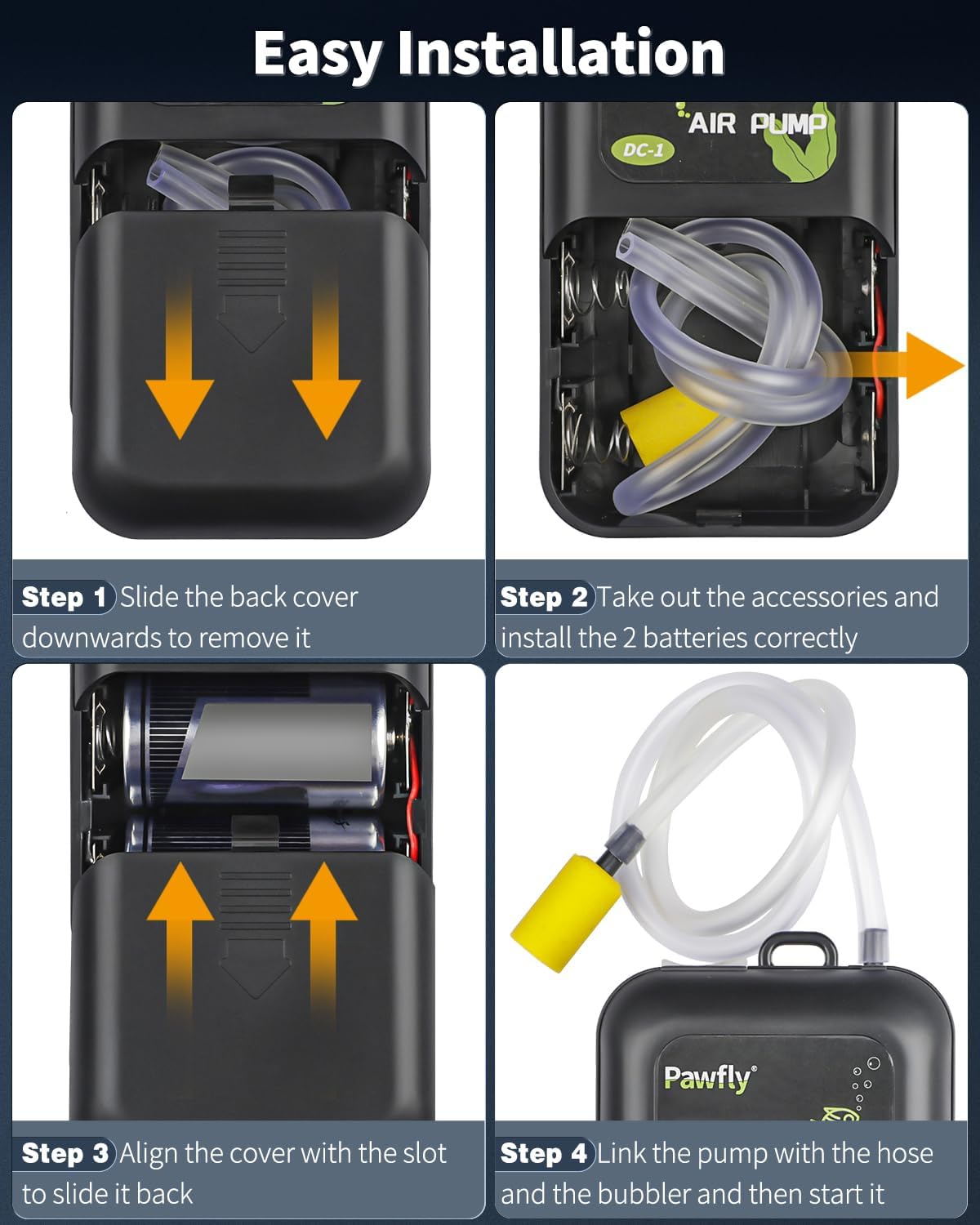 Pawfly battery operated pump with metal clip attachment