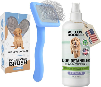 Slicker Brush for Dogs, Dog Grooming Supplies - Best Doodle & Poodle Brush for Haired Dogs - Goldendoodle Pin Detangler for Dematting (Large) - Image 11