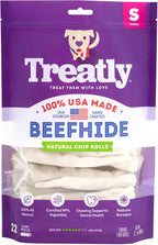 USA Beefhide Chip Rolls 5-6" Dog Chew Treats - Peanut Butter Flavor, 20 Count/2 Pack - Image 10