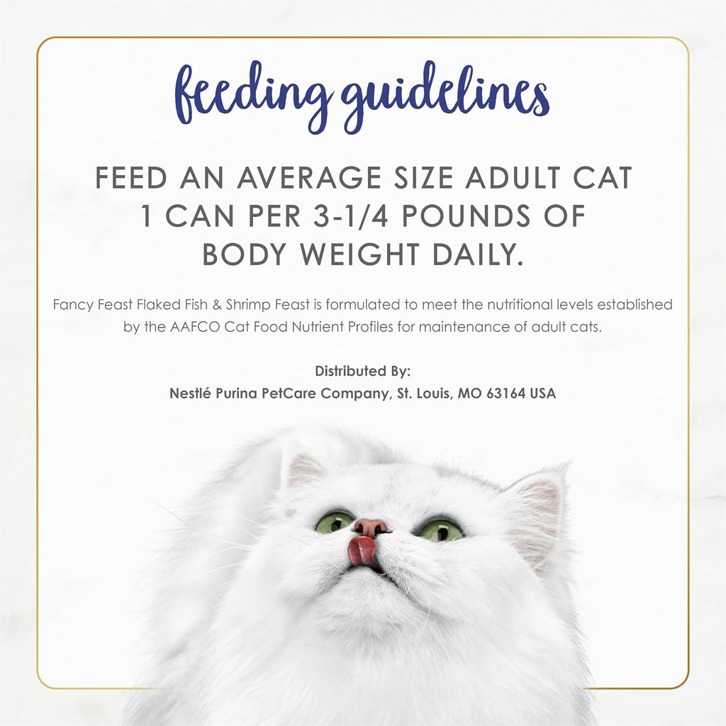Cat enjoying a serving of Fancy Feast wet cat food