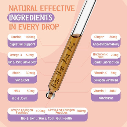 Close up of Santkol liquid collagen supplement label ingredients