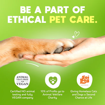 Give A Sh!t daily pet wipes package back label with natural ingredients.