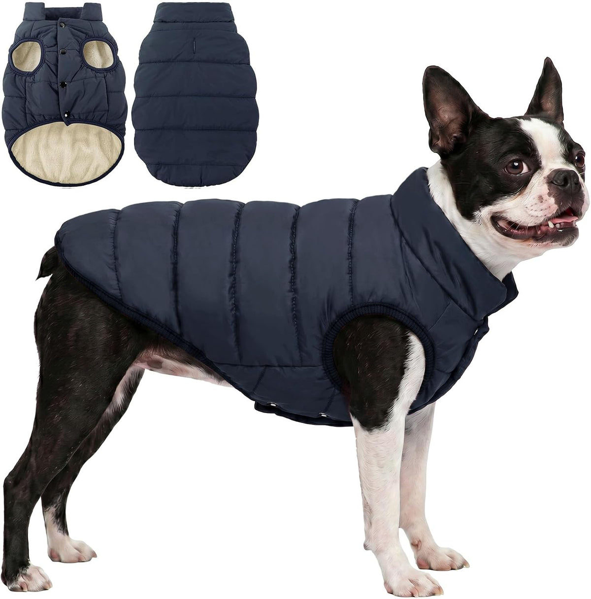 ASENKU Dog Winter Coat - Waterproof Windproof Dog Jacket, Warm Snowproof Doggie Puffer Vest for Cold Weather, Lightweight Snow Coats for Small Medium Large Dogs(L, Red) - Image 11