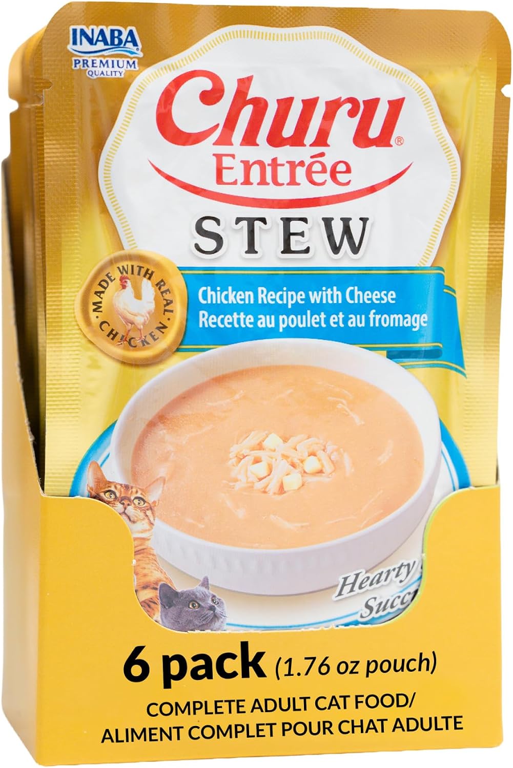 INABA Churu Entre Stew for Kittens, Grain-Free, High Moisture, Prebiotic Wet Cat Food, 1.76oz. per Pouch, 6 Pouches, Chicken Recipe with Tuna - Image 13