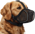 Bonthee mesh dog muzzle front view for pet safety