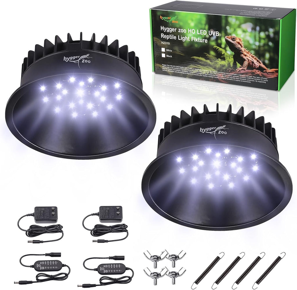 UVB Light for Reptiles, UVA UVB Reptile Light Fixture with Timer LED UVB Bulb for Bearded Dragon Gecko Turtle Chameleon Lizard Snake, Adjustable Brightness UVB Lamp for Reptile Tank Accessories, Black - Image 9
