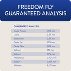 Side profile of 1 pound bag of Flockleader Freedom Fly poultry treats