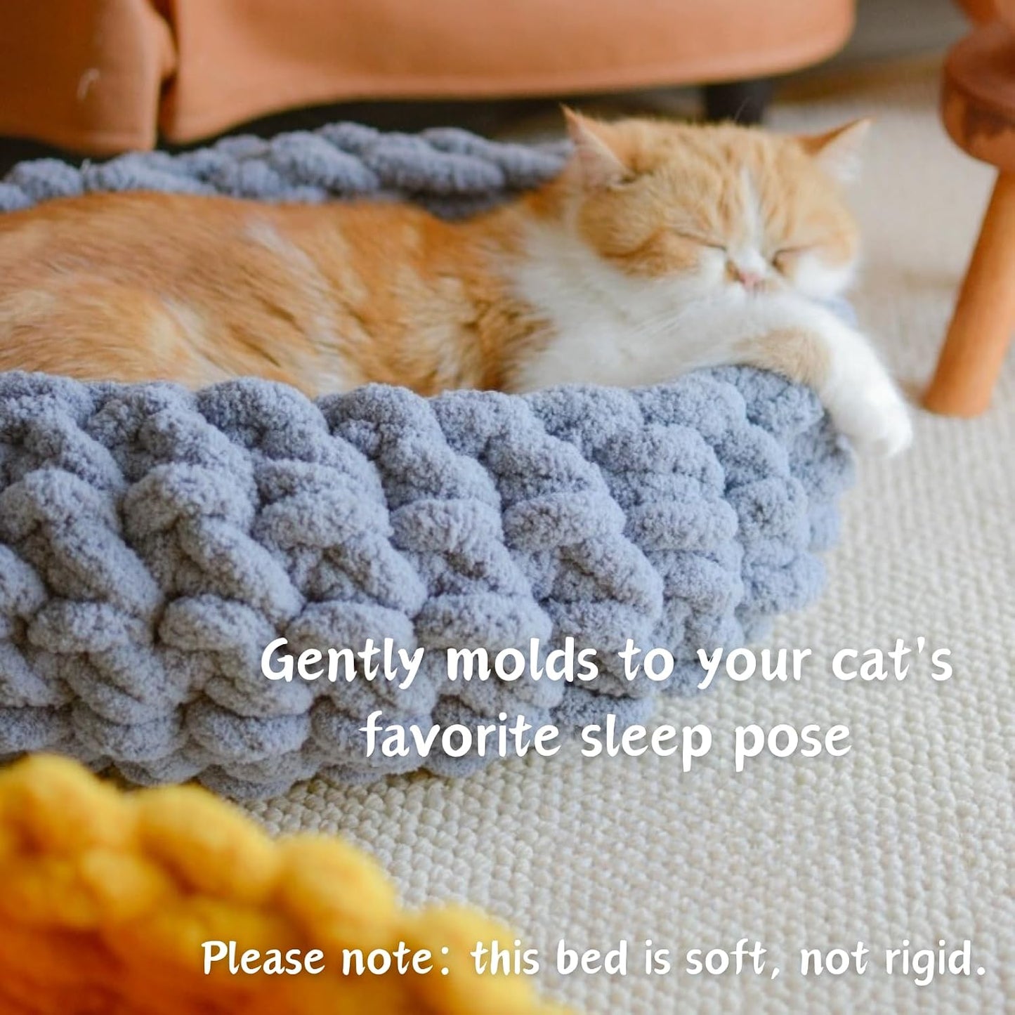 Large Urnat cat cave house showing plush soft texture