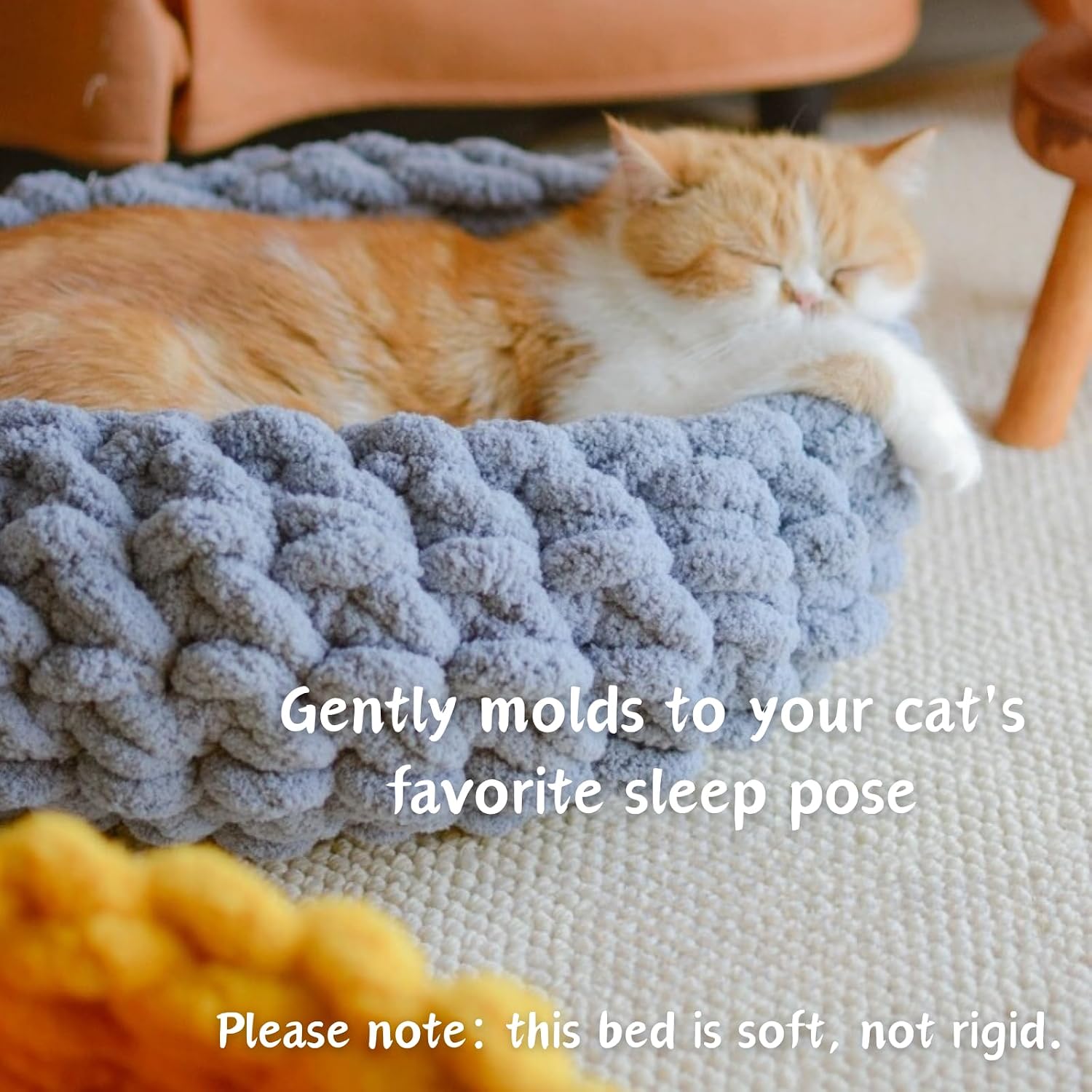 Large Urnat cat cave house showing plush soft texture