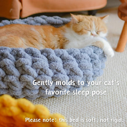 Large Urnat cat cave house showing plush soft texture