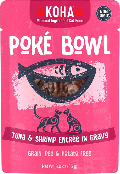 KOHA Pet Food Pok Bowl Cat Variety Pack, Wet Cat Food in Gravy - 5 Flavors - Tuna Combinations of Salmon, Chicken, Duck, Shrimp, and More - 3 oz Pouches, Pack of 24 - Image 13