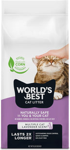WORLD'S BEST CAT LITTER Multiple Cat Lavender Scented 32-Pounds - Natural Ingredients, Quick Clumping, Flushable, 99% Dust Free & Made in USA - Calming Fragrance & Long-Lasting Odor Control - Image 11