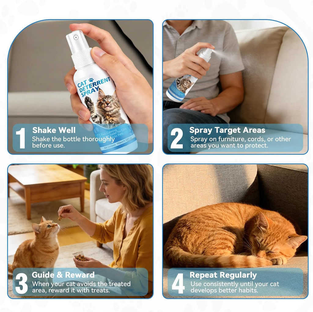 Ecmoomce 5.28 fluid ounce cat training spray packaging