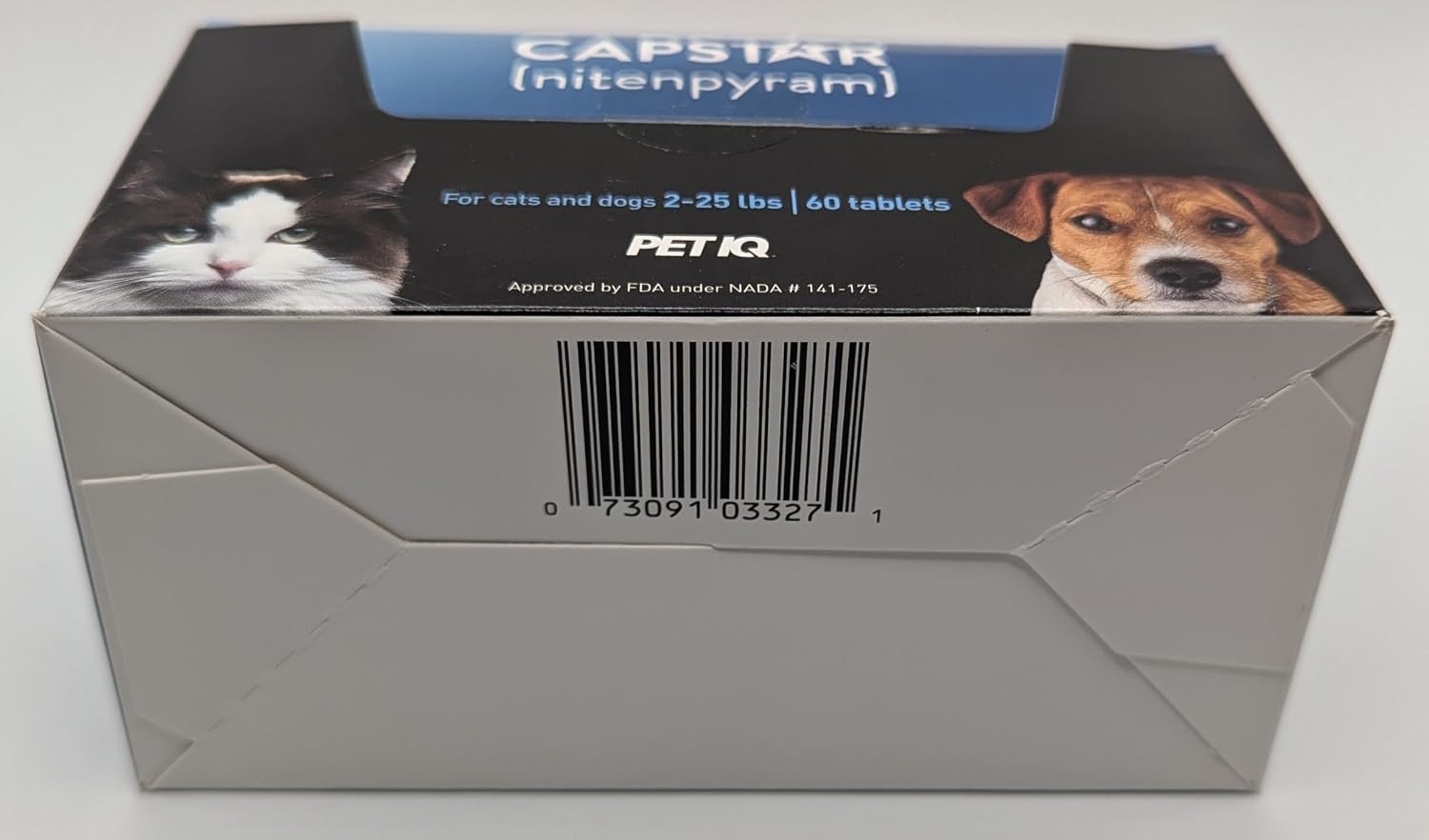 Authentic Capstar nitenpyram eleven point four milligram tablets back label view