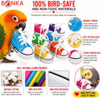 Bonka Bird Toys 6 Mini Sneakers Colorful Cotton Shredding Parrot Parrotlet Budgie Finch Cockatoo - Image 7