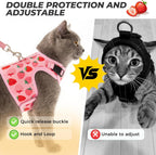 Bingpet adjustable cat walking harness showing the secure double metal D rings