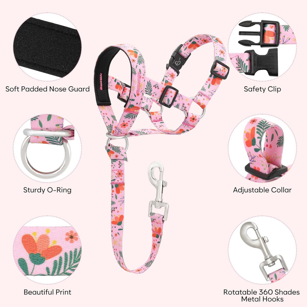 Side view of Ezierfy adjustable dog head halter on dog