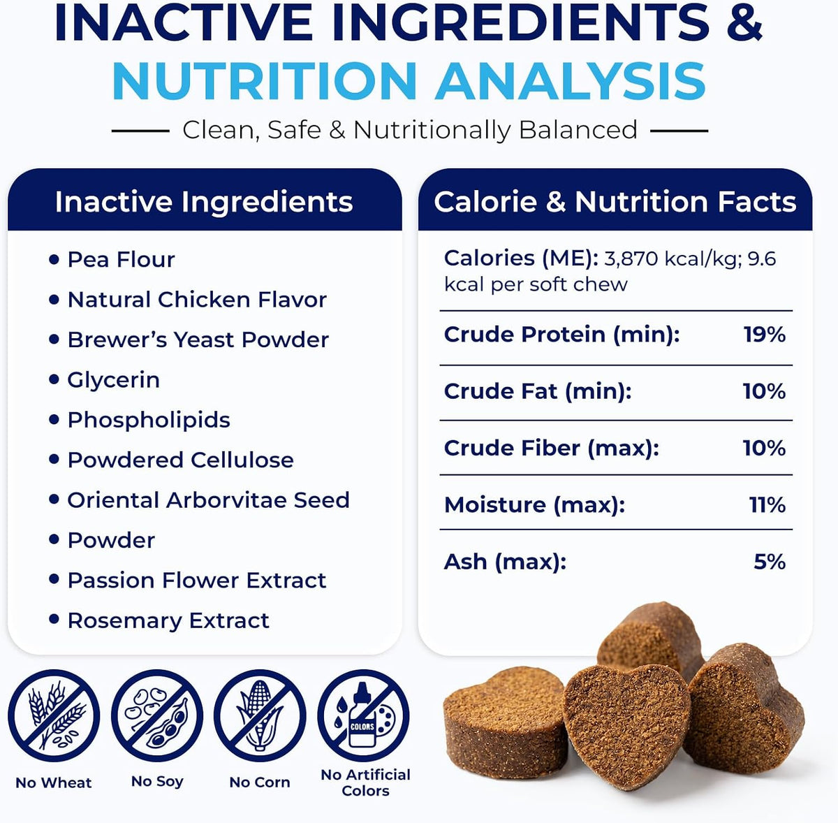 Calming Chews for Dogs 90pc Dog Calming Chews - Anxiety Relief Relaxing Calm Dog Melatonin Treats,Bites for Puppy,Small-Large Dogs Anxiety,Daily Stress & Separation,Fireworks, Thunder, Barking Support - Image 9