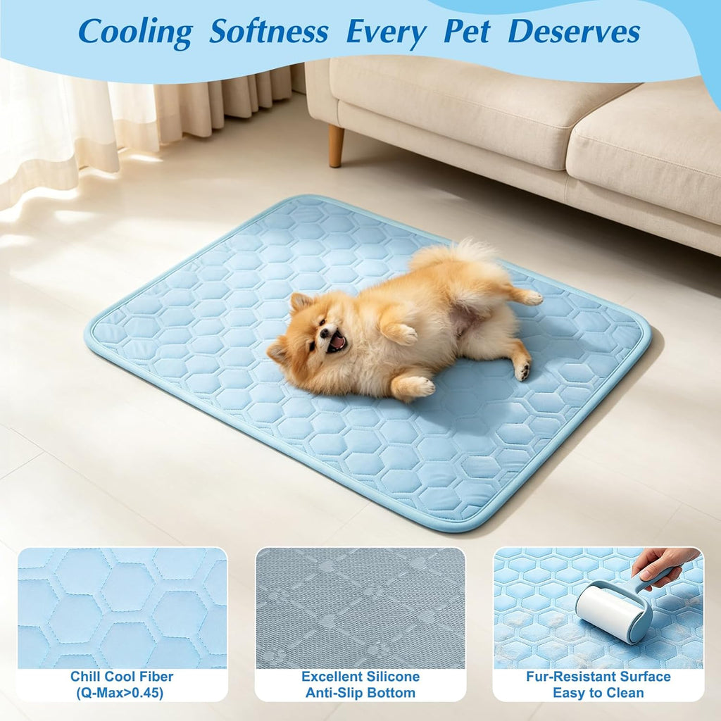 Mannice dog cooling crate pad non slip bottom texture closeup
